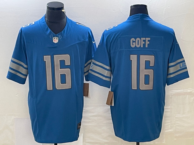 Men’s Detroit Lions Jared Goff #16 Blue Vapor Limited Jersey