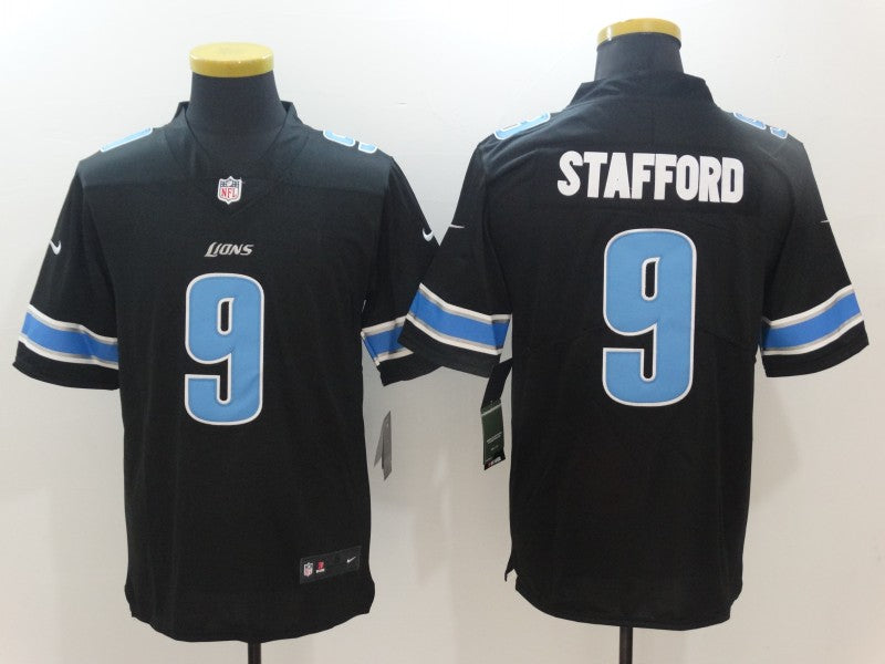 Men’s Detroit Lions Matthew Stafford #9 Black Jersey