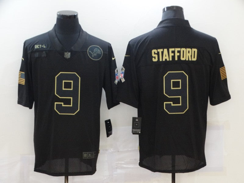 Men’s Detroit Lions Matthew Stafford #9 Black Jersey