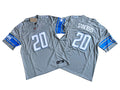Men’s Detroit Lions Retired Player #20 Barry Sanders Nike Steel F.U.S.E. Vapor Limited Jersey
