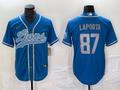 Men’s Detroit Lions Sam LaPorta #87 Blue Jersey Joint Edition