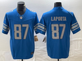 Men’s Detroit Lions Sam Laporta #87 Blue Jersey