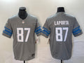Men’s Detroit Lions Sam LaPorta #87 Gray Jersey