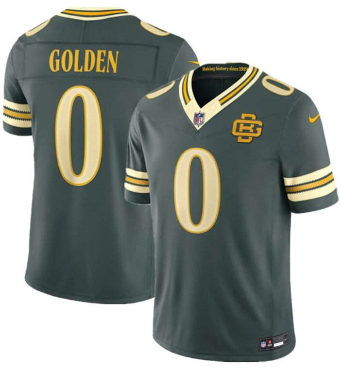 Men’s Green Bay Packers #0 Matthew Golden Dark Green 2026 F.U.S.E. Rivalries Collection Limited Stitched Football Jersey