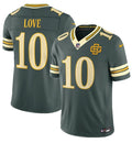 Men’s Green Bay Packers #10 Jordan Love Dark Green 2026 F.U.S.E. Rivalries Collection Limited Stitched Football Jersey