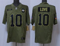 Mens Green Bay Packers #10 Jordan Love Nike 2025 Salute to Service Limited Jersey – Olive