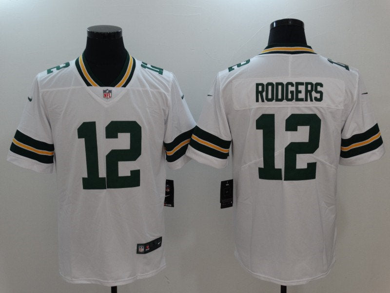 Men’s Green Bay Packers #12 Aaron Rodgers Player Nike White Game Football Jersey