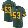 Mens Green Bay Packers #53 Jonathan Garvin Nike 2021 Green Alternate Retro 1950s Throwback Jersey