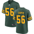 Mens Green Bay Packers #56 Edgerrin Cooper Nike Green Alternate Retro 1950s Throwback Limited Jersey