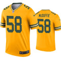 Mens Green Bay Packers #58 Isaiah McDuffie Nike Gold Inverted Limited Jersey