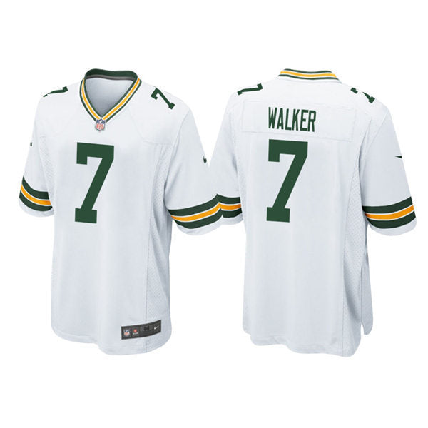 Mens Green Bay Packers #7 Quay Walker Nike White Vapor Limited Player Jersey