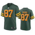 Mens Green Bay Packers #87 Romeo Doubs 2021 Green Alternate Retro Throwback Jersey