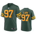 Men’s Green Bay Packers #97 Kenny Clark Nike 2021 Green Alternate Retro 1950s Throwback Jersey
