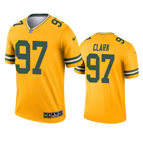 Men’s Green Bay Packers #97 Kenny Clark Nike Gold Inverted Limited Jersey