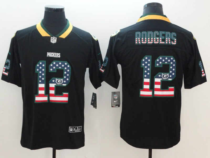 Men’s Green Bay Packers Aaron Rodgers #12 Black Alternate Jersey