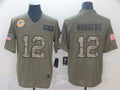 Men’s Green Bay Packers Aaron Rodgers #12 Brown Authentic Jersey