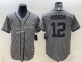 Men’s Green Bay Packers Aaron Rodgers #12 Gray Jersey Joint Edition