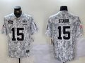 Men’s Green Bay Packers Bart Starr #15 Arctic Camo 2024 Salute to Service Limited Jersey