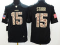 Men’s Green Bay Packers Bart Starr #15 Black Jersey