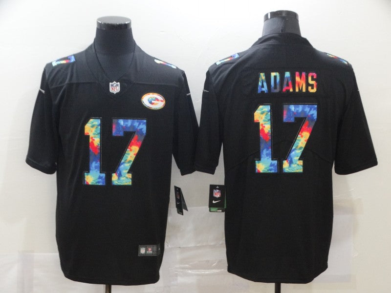 Men’s Green Bay Packers Davante Adams #17 Black Jersey