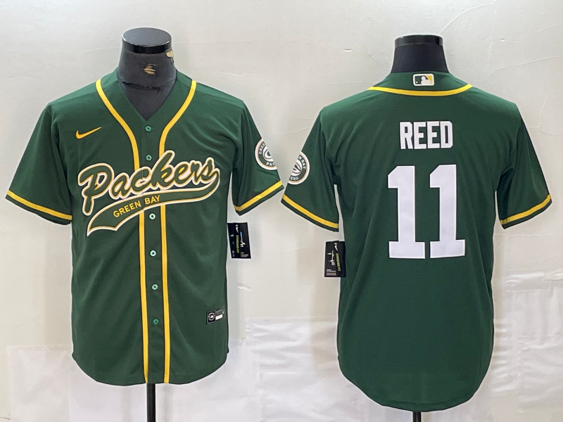Men’s Green Bay Packers Jayden Reed #11 Green Jersey Joint Edition