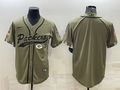 Men’s Green Bay Packers Olive 2022 Salute To Service Limited Blank Jersey