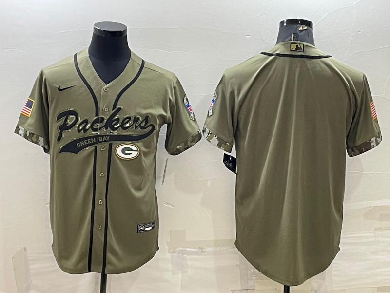 Men’s Green Bay Packers Olive 2022 Salute To Service Limited Blank Jersey