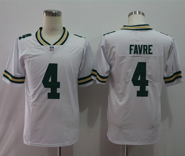 Mens Green Bay Packers Retired Player #4 Brett Favre Player Nike White Game Football Jersey