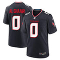 Men’s Houston Texans #0 Azeez Al-Shaair Nike Navy White Alternate F.U.S.E. Limited Player Jersey
