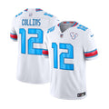 Men’s Houston Texans #12 Nico Collins White 2026 F.U.S.E. ‘HOUSTON/US’ Rivalries Collection Limited Stitched Football Jersey