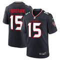 Men’s Houston Texans #15 Ka’imi Fairbairn Nike Navy White Alternate F.U.S.E. Limited Player Jersey