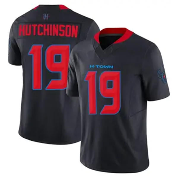 Men’s Houston Texans #19 Xavier Hutchinson Nike Navy Red 2nd Alternate H-Town F.U.S.E. Limited Player Jersey