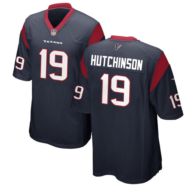 Men’s Houston Texans #19 Xavier Hutchinson Nike Navy Vapor Limited Player Jersey