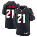 Men’s Houston Texans #21 Nick Chubb Nike Navy White Alternate F.U.S.E. Limited Player Jersey