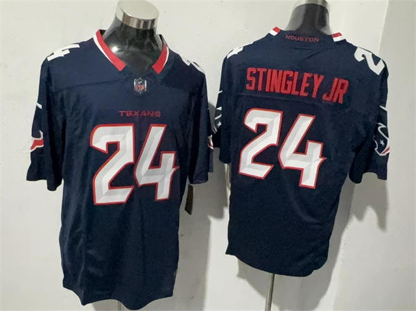 Men’s Houston Texans #24 Derek Stingley Jr Nike 2024 Navy Alternate F.U.S.E. Limited Player Jersey
