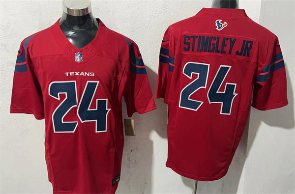 Men’s Houston Texans #24 Derek Stingley Jr  Nike 2024 Red Alternate F.U.S.E. Limited Player Jersey