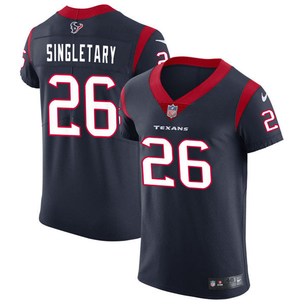 Men’s Houston Texans #26 Devin Singletary Nike Navy Vapor Limited Player Jersey