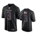 Men’s Houston Texans #3 Tank Dell Black Fashion Game Jersey