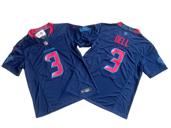 Men’s Houston Texans #3 Tank Dell Nike 2024 Navy 2nd Alternate F.U.S.E. Limited Player Jersey