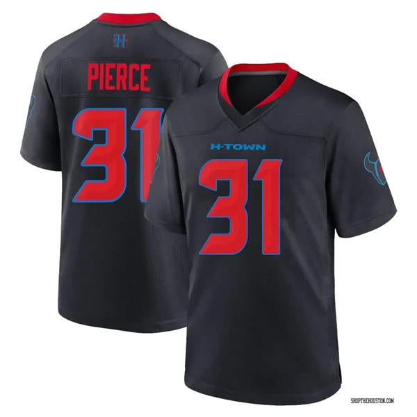 Men’s Houston Texans #31 Dameon Pierce Nike Navy Red 2nd Alternate H-Town F.U.S.E. Limited Player Jersey