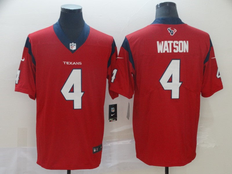 Men’s Houston Texans #4 Deshaun Watson Nike Red Vapor Limited Jersey