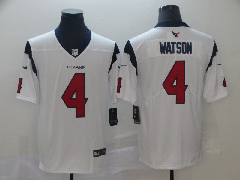 Men’s Houston Texans #4 Deshaun Watson Nike White Vapor Limited Jersey