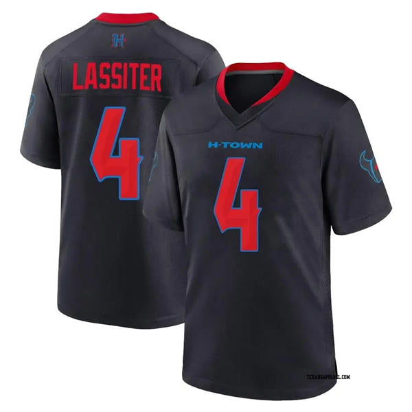 Men’s Houston Texans #4 Kamari Lassiter Nike Navy Red 2nd Alternate H-Town F.U.S.E. Limited Player Jersey