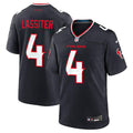 Men’s Houston Texans #4 Kamari Lassiter Nike Navy White Alternate F.U.S.E. Limited Player Jersey