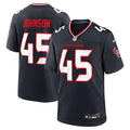 Men’s Houston Texans #45 Jakob Johnson Nike Navy White Alternate F.U.S.E. Limited Player Jersey