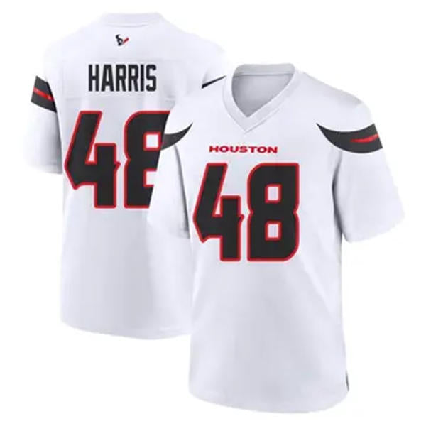 Men’s Houston Texans #48 Christian Harris Nike White Vapor F.U.S.E. Limited Player Jersey