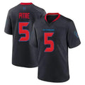 Men’s Houston Texans #5 Jalen Pitre Nike Navy Red 2nd Alternate H-Town F.U.S.E. Limited Player Jersey