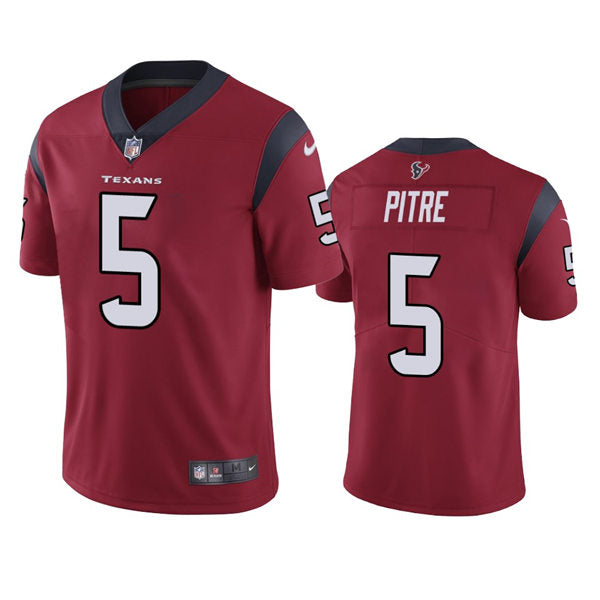 Men’s Houston Texans #5 Jalen Pitre Nike Red Alternate Vapor Limited Player Jersey