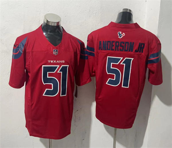Men’s Houston Texans #51 Will Anderson Jr.  Nike 2024 Red Alternate F.U.S.E. Limited Player Jersey