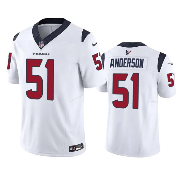 Men’s Houston Texans #51 Will Anderson Jr. Nike White Vapor Limited Player Jersey